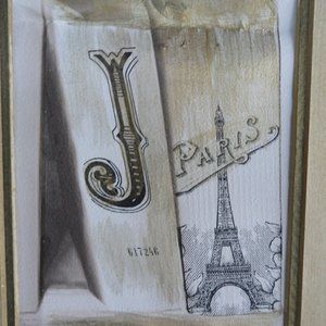 Paris Vintage  5"x7" pink gold frame
